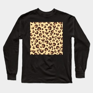 Leopard Gecko Print (Brown & Tan) Long Sleeve T-Shirt